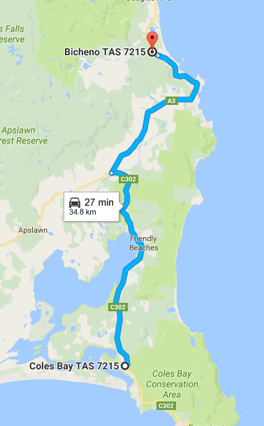 bicheno tasmania road trip itinerary